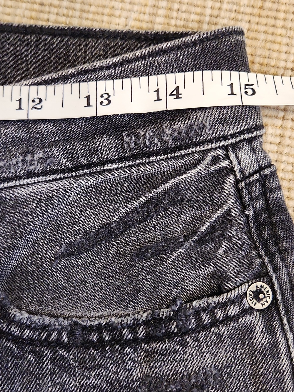 American Eagle Strigid Ex-Boyfriend Jean Distressed US 2 Regular - Picture 7 of 11